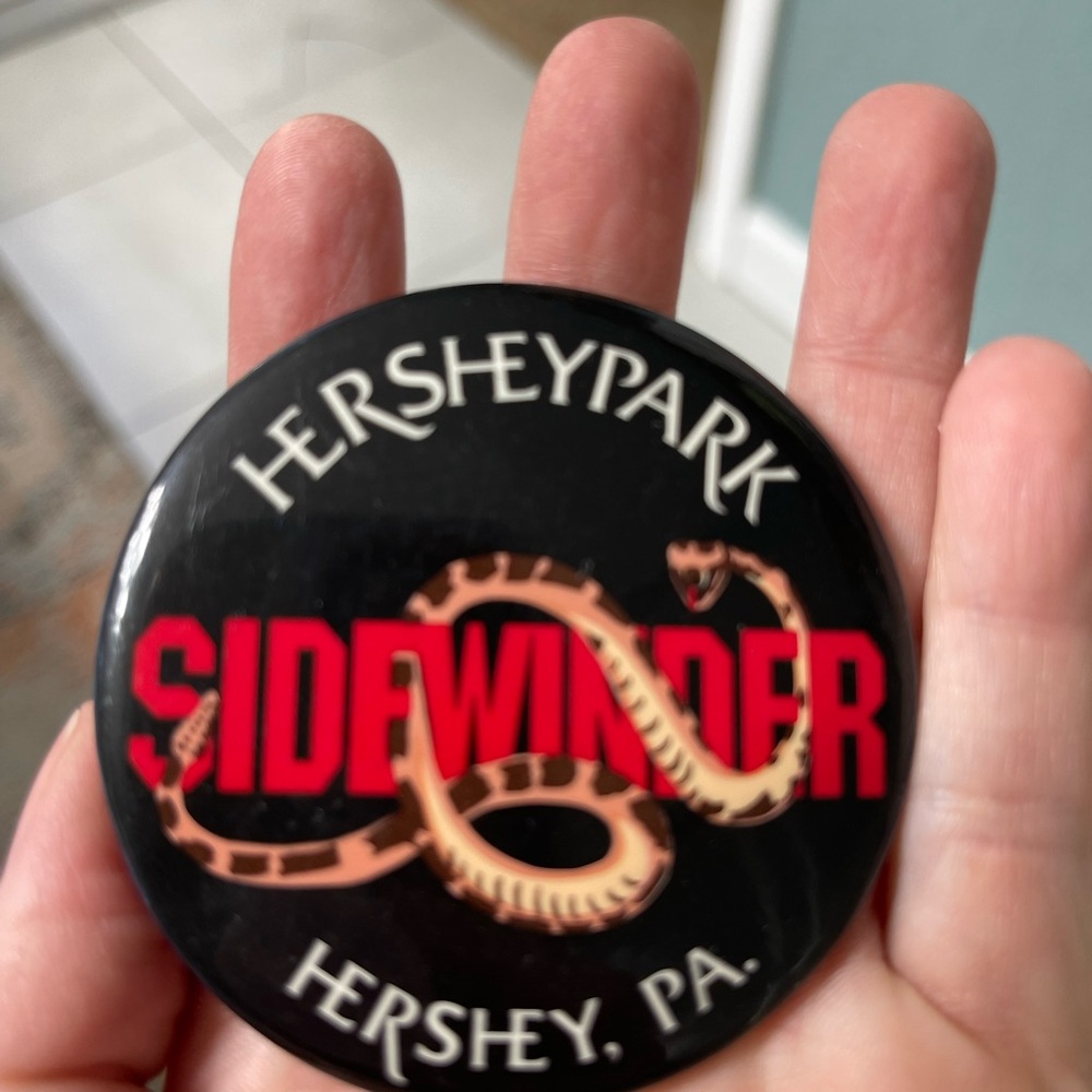 Vintage 80s Hersheypark Sidewinder Pin